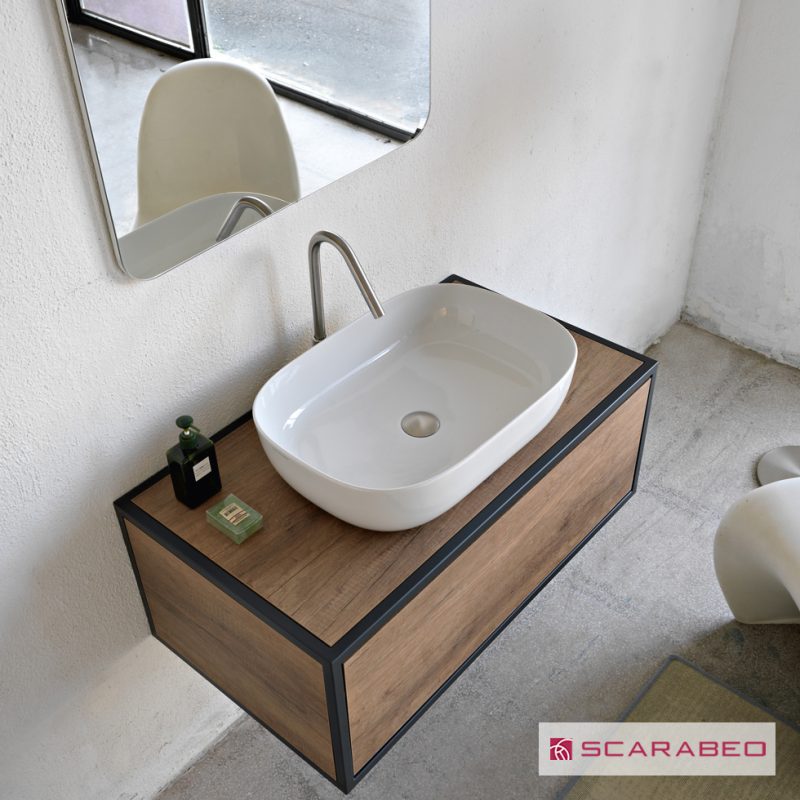 Νιπτήρας Πορσελάνης Glam 56×39 Scarabeo