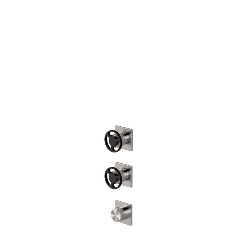 Thermostatic mixer with 2 manifolds
