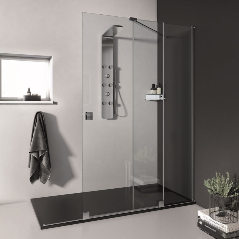 Capri Wall Chrome Clear Καμπίνα Walk-in 140x210H 8mm