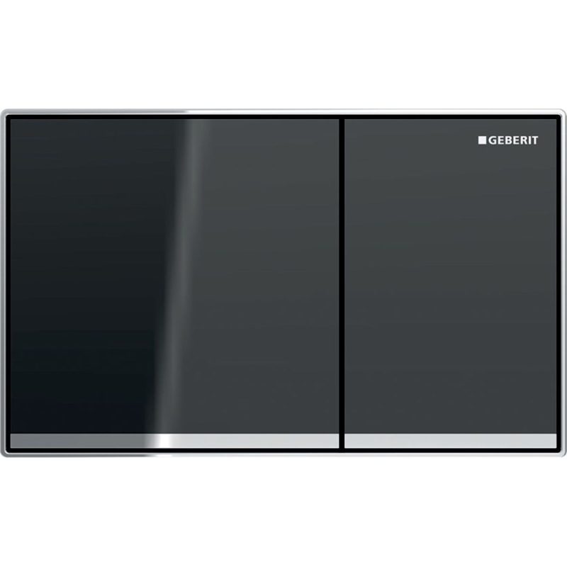ΠΛΑΚΕΤΑ GEBERIT SIGMA 60 115.640.SJ.1 ΜΑΥΡΟ / ΧΡΩΜΕ ΓΥΑΛΙ